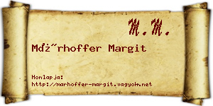 Márhoffer Margit névjegykártya