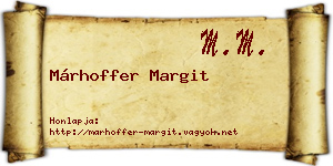 Márhoffer Margit névjegykártya