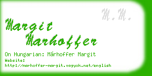 margit marhoffer business card